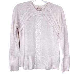Brooks Brothers Red Fleece M Pink Merino‎ Wool Alpaca Blend Sweater Size Medium